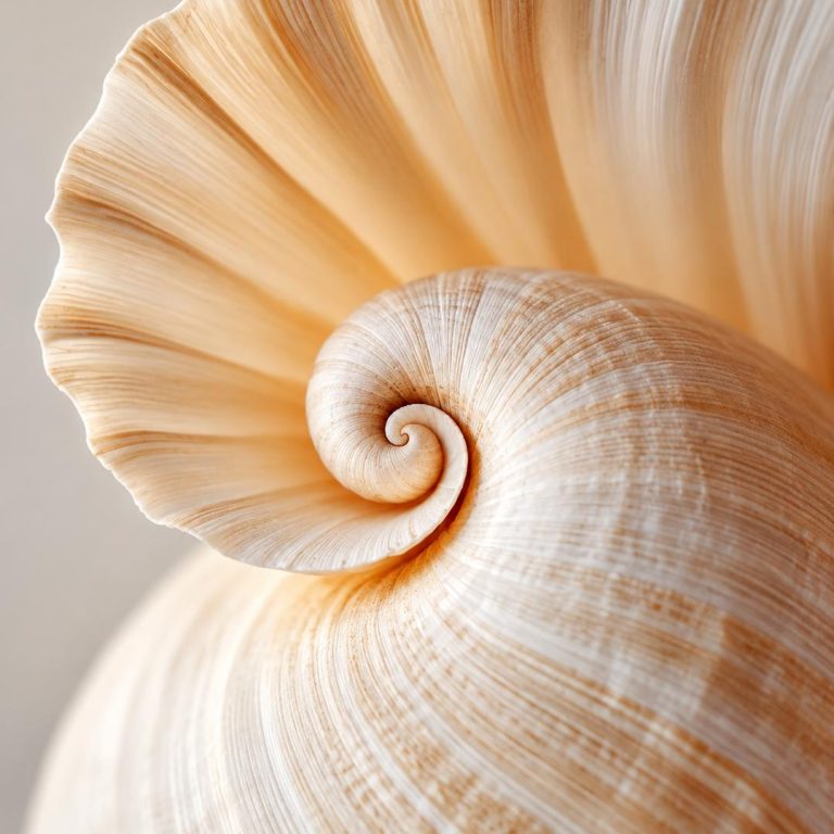 Elegant Nautilus Spiral Macro